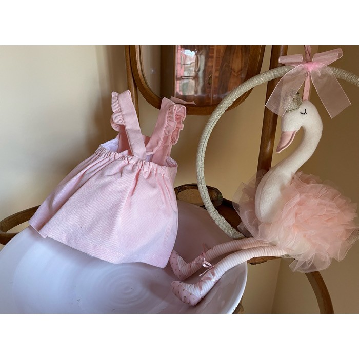 Sardon conjunto bebé niña pichichi pana y blusa rosa 22FD-917