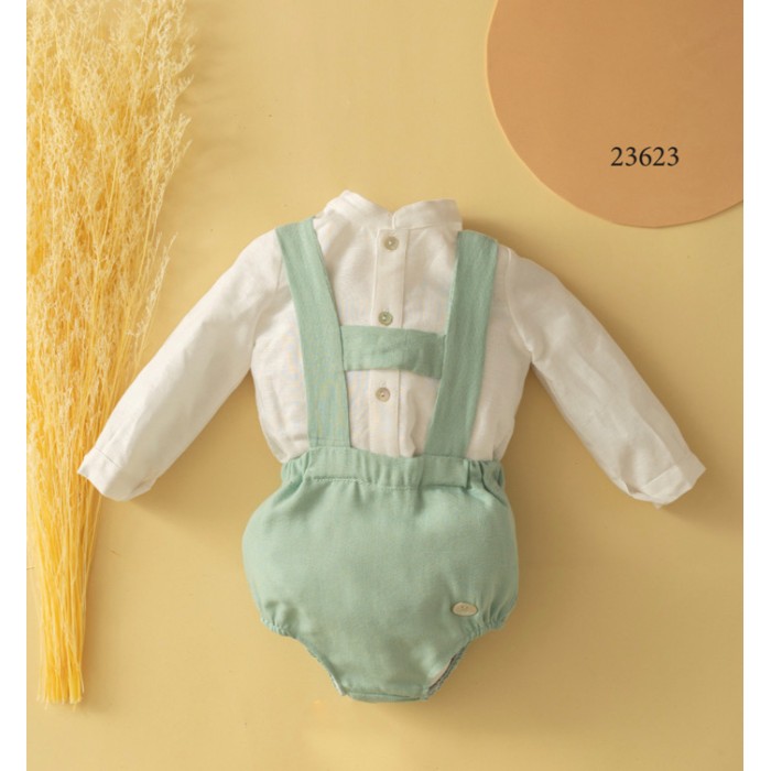 Basmarti Conjunto bebé niño ceremonia 23623 Esmeralda.