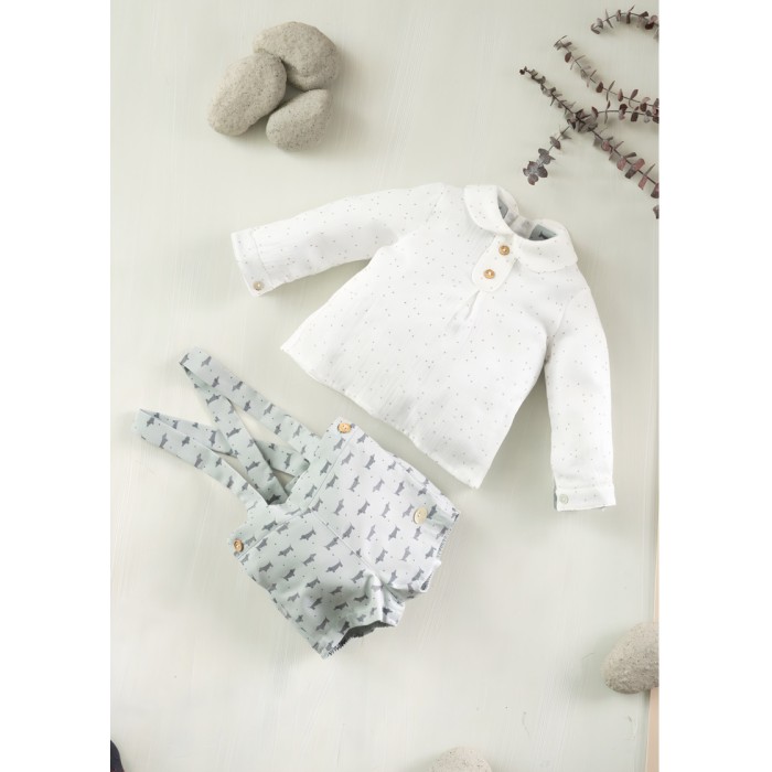 BASMARTI invierno conjunto bebé niño camisa y pantalón 23182 colección “Bola de Nieve”