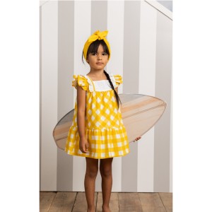 Vestido niña cuadros...